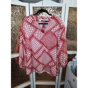 Lauren Ralph Lauren Plus Size Blouse Bohemian 2XL